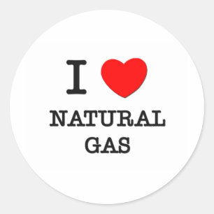 Sticker Rond J'aime le gaz naturel