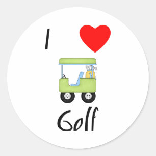 Sticker Rond J'aime le golf (4)