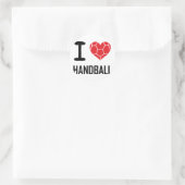 Sticker Rond J'aime le handball (Sac)