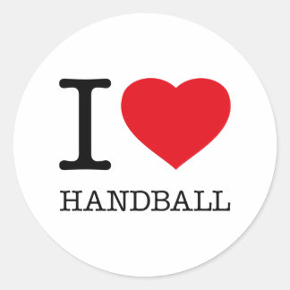 STICKER ROND J'AIME LE HANDBALL