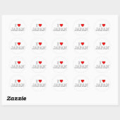 Sticker Rond J'aime le Japon (Feuille)