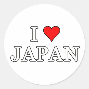 Sticker Rond J'aime le Japon