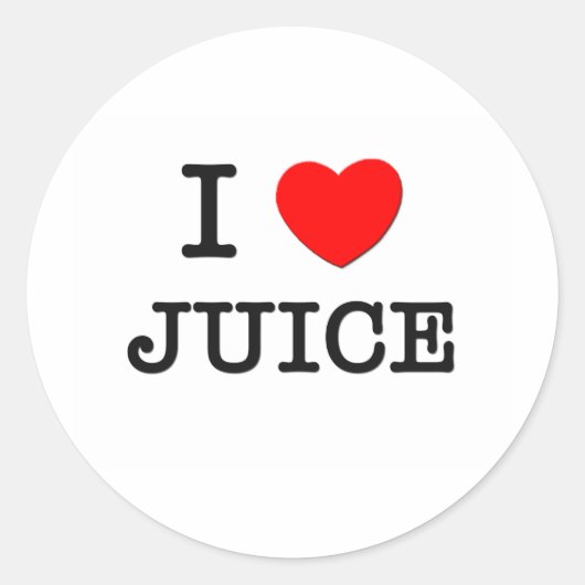 Sticker Rond J'aime le jus (Devant)