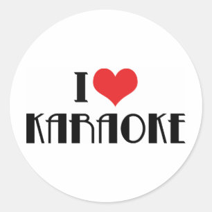 Sticker Rond J'aime le karaoké