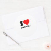 STICKER ROND J'AIME LE KICKBALL (Enveloppe)