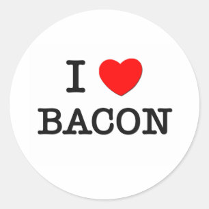 Sticker Rond J'aime le lard