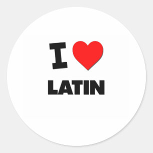 Sticker Rond J'aime le latin