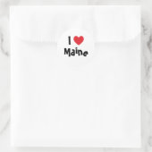 Sticker Rond J'aime le Maine (Sac)