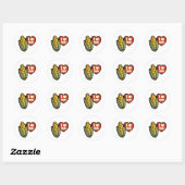 Sticker Rond J'aime le maïs (Feuille)