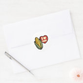 Sticker Rond J'aime le maïs (Enveloppe)