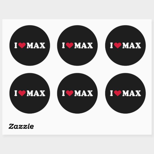 STICKER ROND J'AIME LE MAX (Feuille)