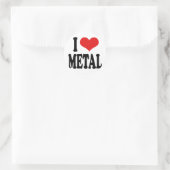 Sticker Rond J'aime le métal (Sac)