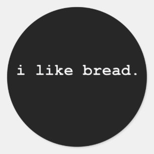 Sticker Rond J'Aime Le Pain Minimaliste Cuisson Sourdouf