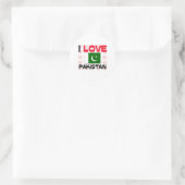 Sticker Rond J'aime le Pakistan (Sac)
