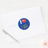 Sticker Rond J'Aime Le Parrotfish Princess (Enveloppe)