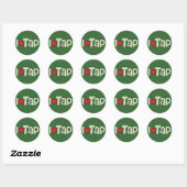 Sticker Rond J'aime le robinet (Feuille)