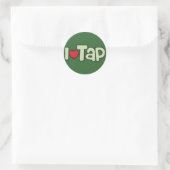 Sticker Rond J'aime le robinet (Sac)