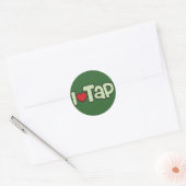 Sticker Rond J'aime le robinet (Enveloppe)