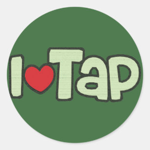 Sticker Rond J'aime le robinet