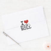 Sticker Rond J'aime le rock et le roll (Enveloppe)