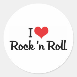 Sticker Rond J'aime le Rock 'n Roll