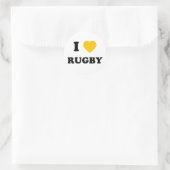Sticker Rond J'Aime Le Rugby (Sac)