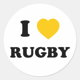 Sticker Rond J'Aime Le Rugby