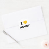 Sticker Rond J'Aime Le Rugby (Enveloppe)