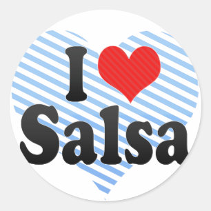 Sticker Rond J'aime le Salsa