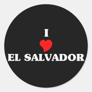 Sticker Rond J'aime le Salvador