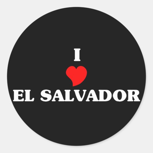 Sticker Rond J'aime le Salvador (Devant)