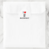 Sticker Rond J'aime le sarrasin (Sac)
