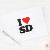 STICKER ROND J'AIME LE SD (Enveloppe)