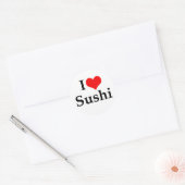 Sticker Rond J'Aime Le Sushi (Enveloppe)