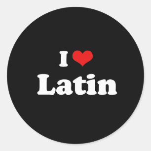 Sticker Rond J'aime le T-shirt latin
