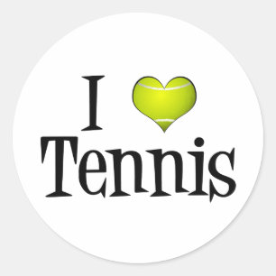 Sticker Rond J'aime le tennis