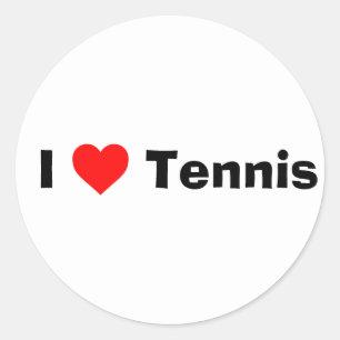 Sticker Rond J'aime le tennis