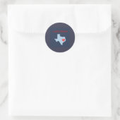Sticker Rond J'aime le Texas (Sac)
