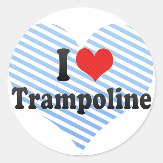 Sticker Rond J'Aime Le Trampoline (Devant)