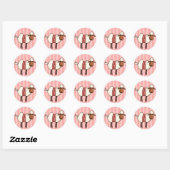 Sticker Rond j'aime le tricot (Feuille)