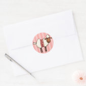Sticker Rond j'aime le tricot (Enveloppe)