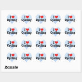 Sticker Rond J'Aime Le Vélo (Feuille)