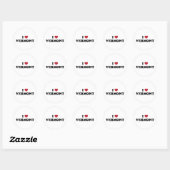 Sticker Rond J'aime le Vermont (Feuille)