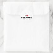 Sticker Rond J'aime le Vermont (Sac)
