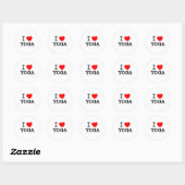 Sticker Rond J'aime le yoga (Feuille)