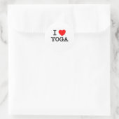 Sticker Rond J'aime le yoga (Sac)