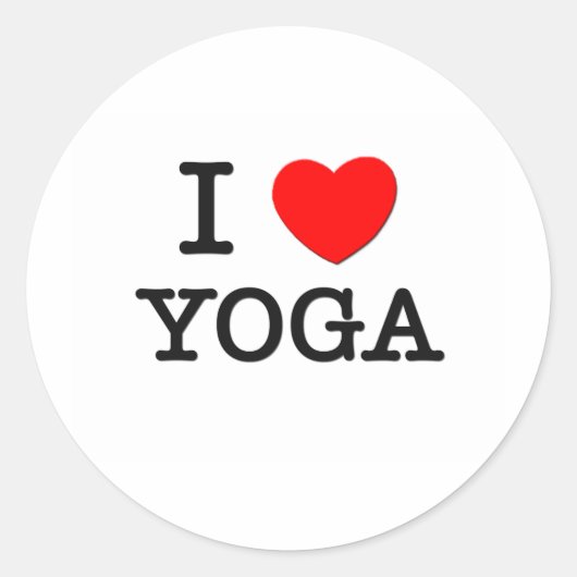 Sticker Rond J'aime le yoga (Devant)