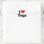 Sticker Rond J'aime le yoga (Sac)