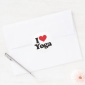 Sticker Rond J'aime le yoga (Enveloppe)