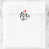 Sticker Rond J'aime le yoga (Sac)